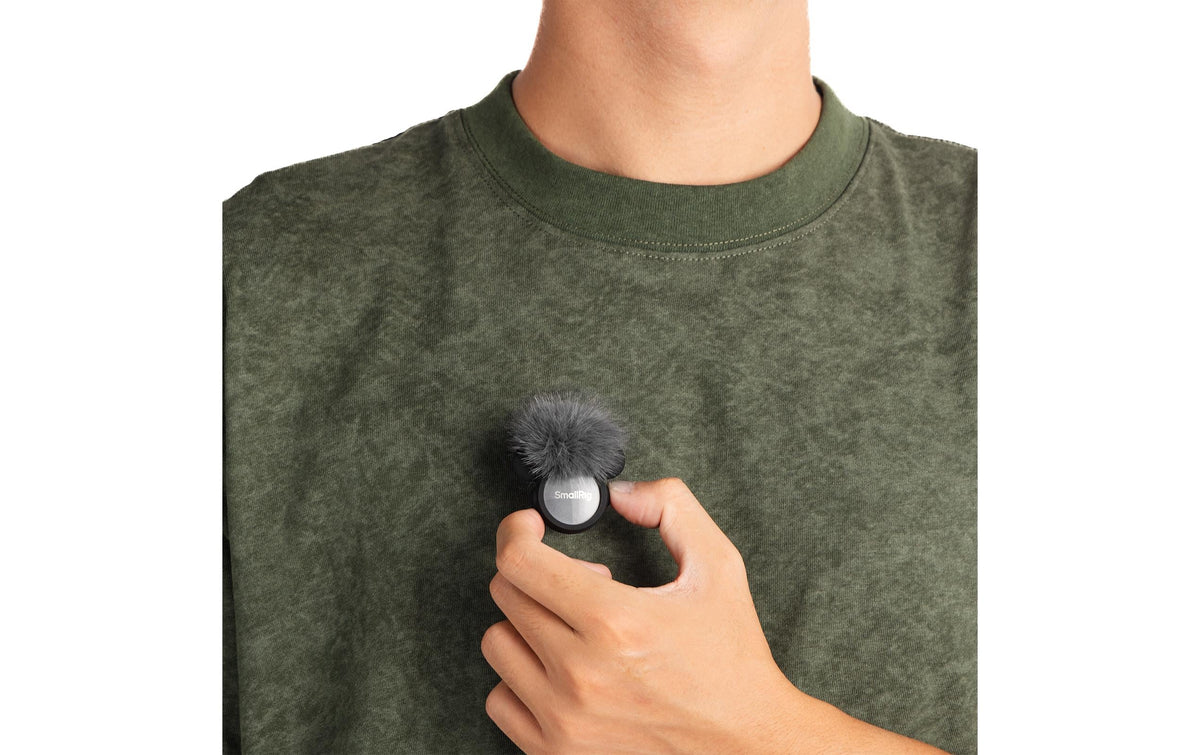 SmallRig S60 Ansteckmikrofon Set – USB-C, Kabellos, 24 Bit/48 kHz, für iPhone 15 Serie/Android, Schwarz