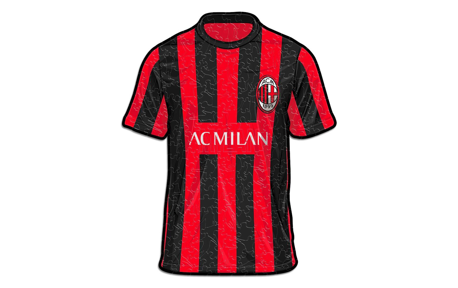 Iconic Puzzles Puzzle AC Milan Trikot – 270 Teile – 30 × 38 cm – ab 10 J.