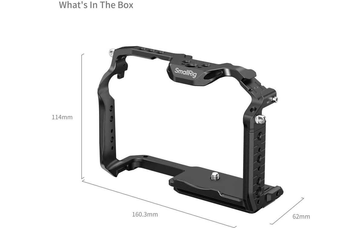 SmallRig HawkLock Schnellspannkäfig – 160,3 × 62 × 114 mm, 192,5 g – für Panasonic LUMIX GH7, GH6 – Schwarz