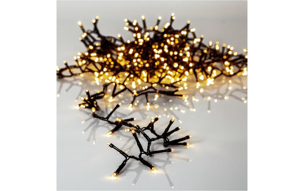 Star Trading Lichterkette – 16 m, 324 lm, 5,92 W, Warmweiss, 1900 K, IP44, Netzbetrieb, Schwarz, PVC