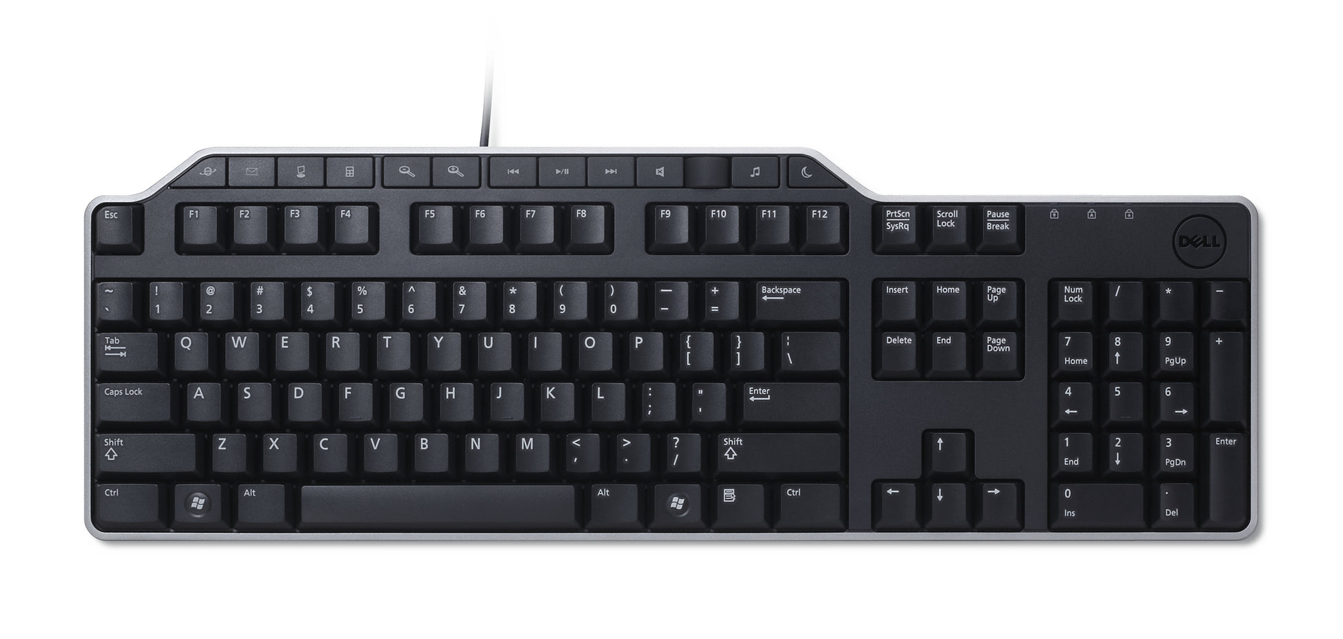Dell KB522 – Tastatur, kabelgebunden (USB-A), US-Layout (EN), Fullsize (mit Ziffernblock), schwarz
