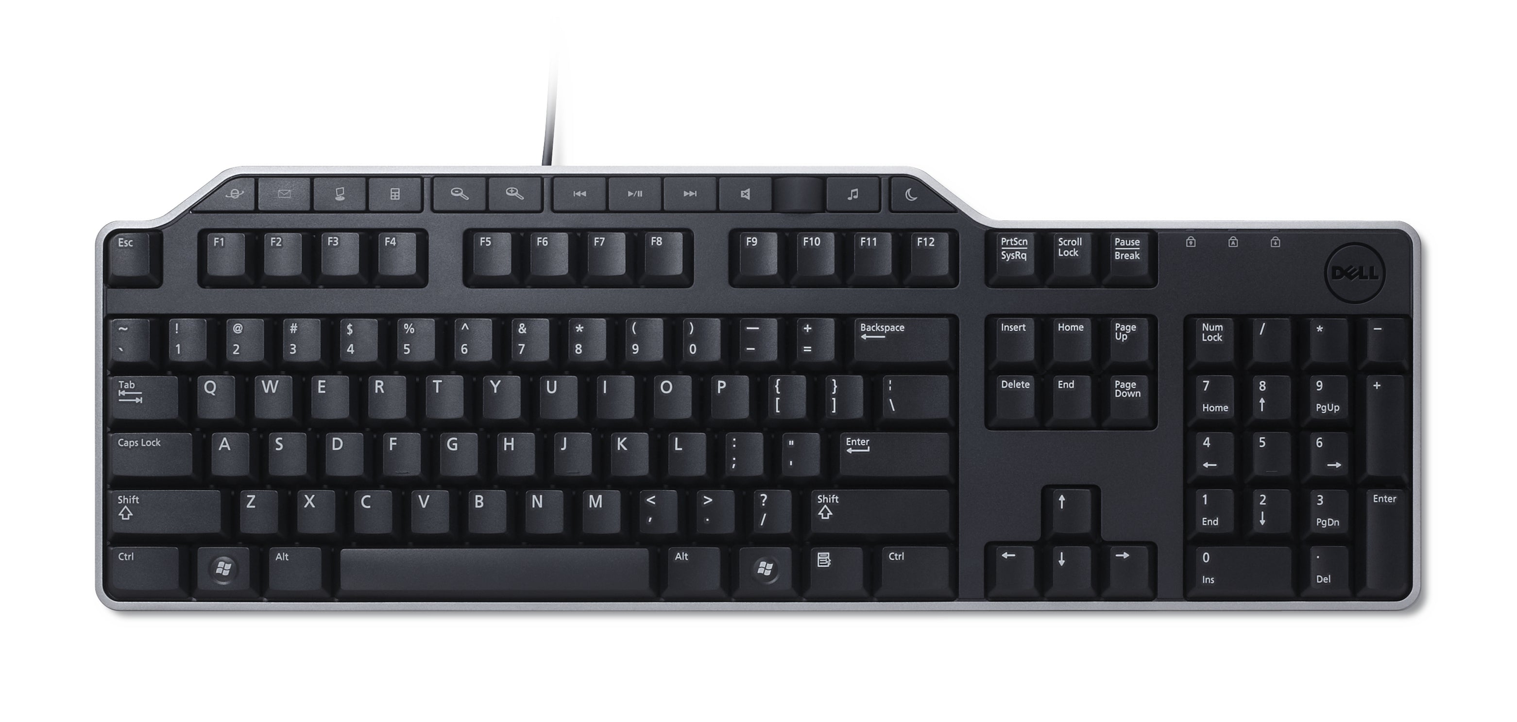 Dell KB522 – Tastatur, kabelgebunden (USB-A), US-Layout (EN), Fullsize (mit Ziffernblock), schwarz