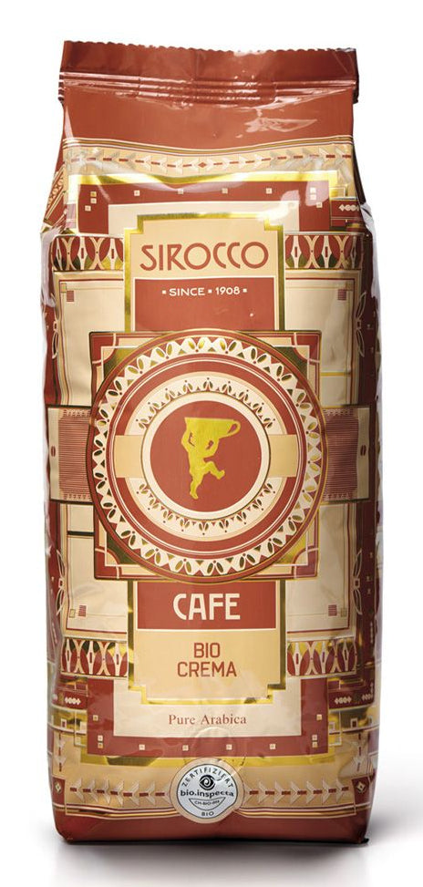 Sirocco Bohnenkaffee Crema – 500 g – Arabica – Leichter Röstgrad