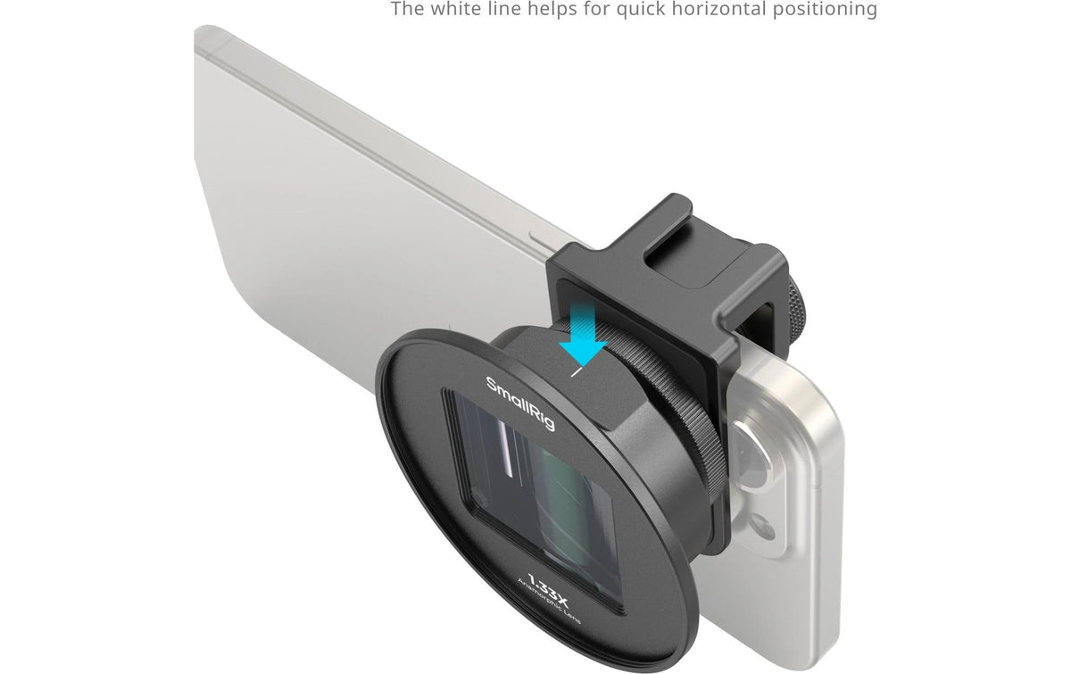 SmallRig 1,33x Anamorphotisches Objektiv – Smartphone-Objektiv – T-Mount – für Smartphones