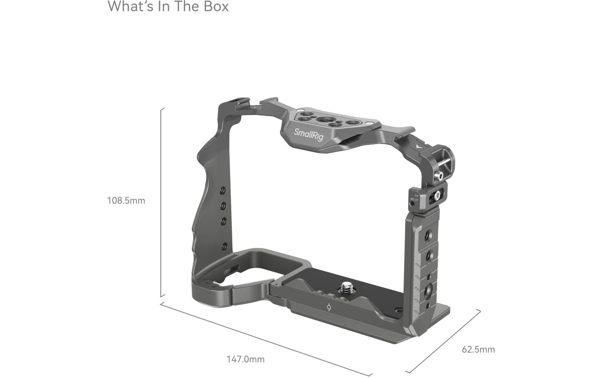 SmallRig HawkLock 4481 Käfig – Aluminium, 147,4 × 62,5 × 108,5 mm – für Sony Alpha 7R V, 7 IV, 7S III u. a.