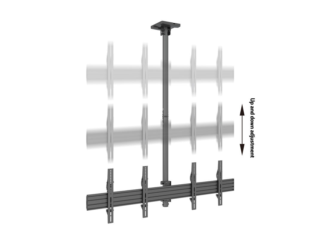 Multibrackets Pro MBC2X1U – Deckenhalterung, bis 65", VESA 600×400, bis 50 kg, schwarz