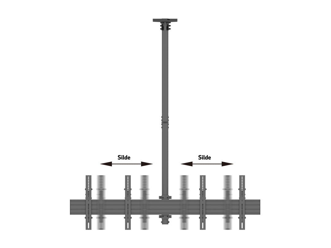 Multibrackets Pro MBC2X1U – Deckenhalterung, bis 65", VESA 600×400, bis 50 kg, schwarz