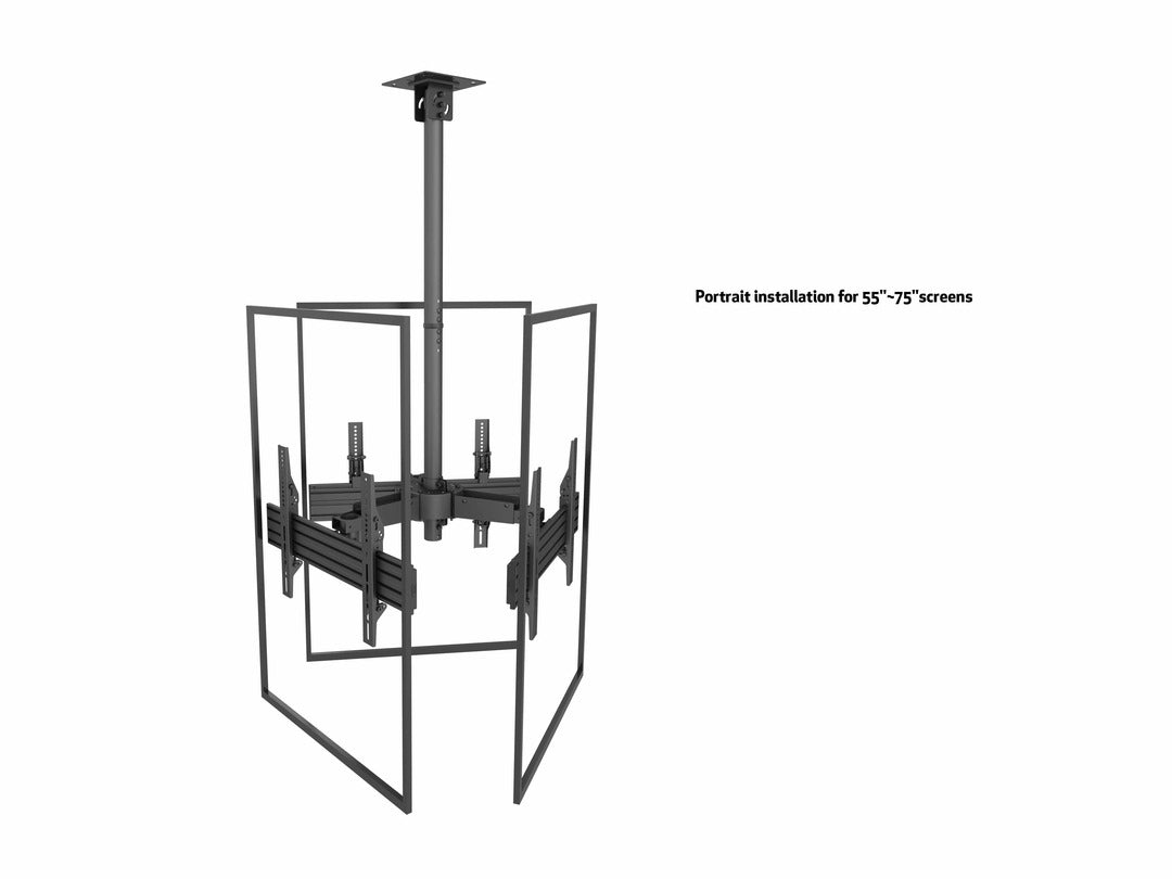 Multibrackets Pro MBC3U – Wandhalterung, neigbar, bis 65", bis 90 kg, schwarz