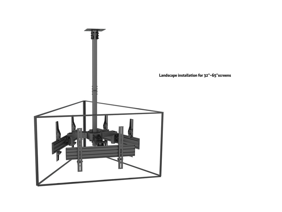 Multibrackets Pro MBC3U – Wandhalterung, neigbar, bis 65", bis 90 kg, schwarz