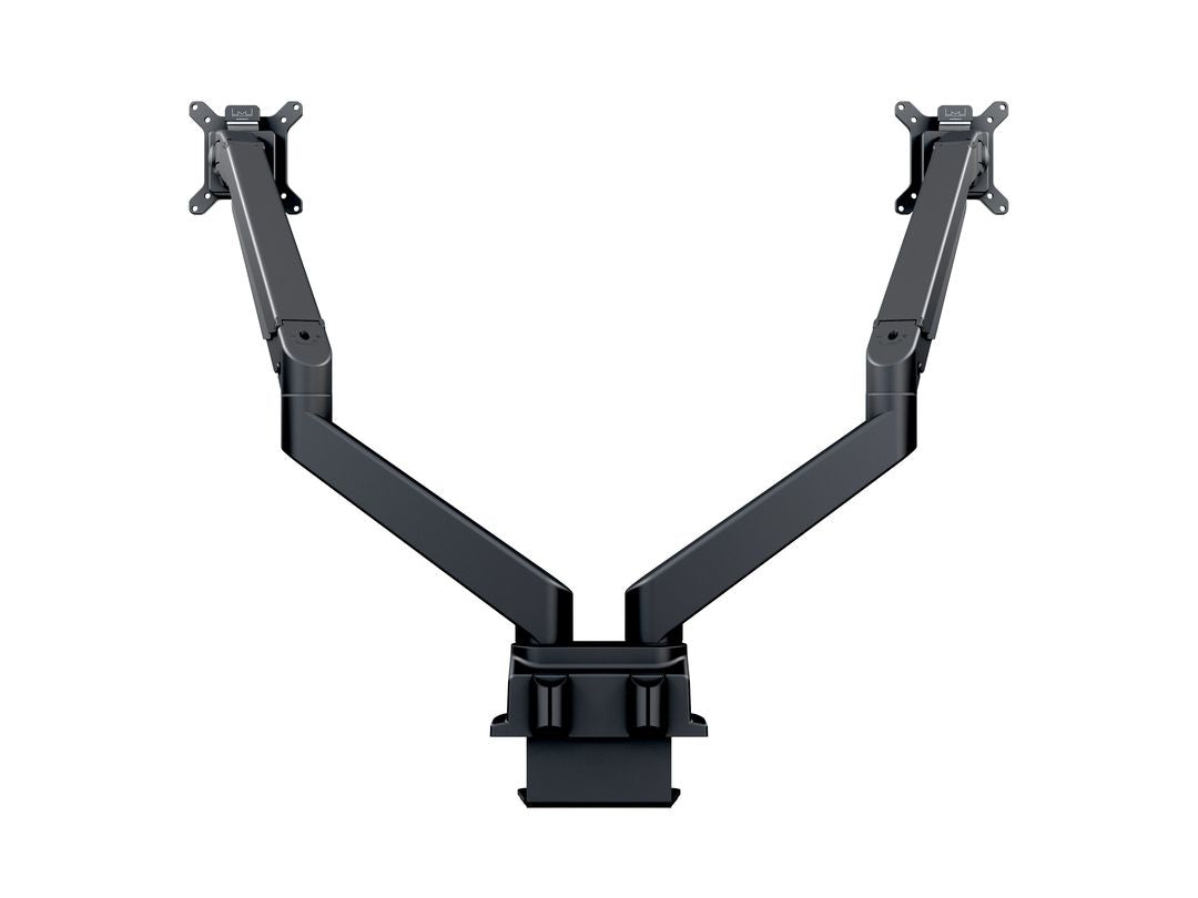 Multibrackets Tischständer Duo 3965 – Tischhalterung, Dual, bis 32", VESA 100 × 100 mm, 10 kg, Drehbar, Schwarz