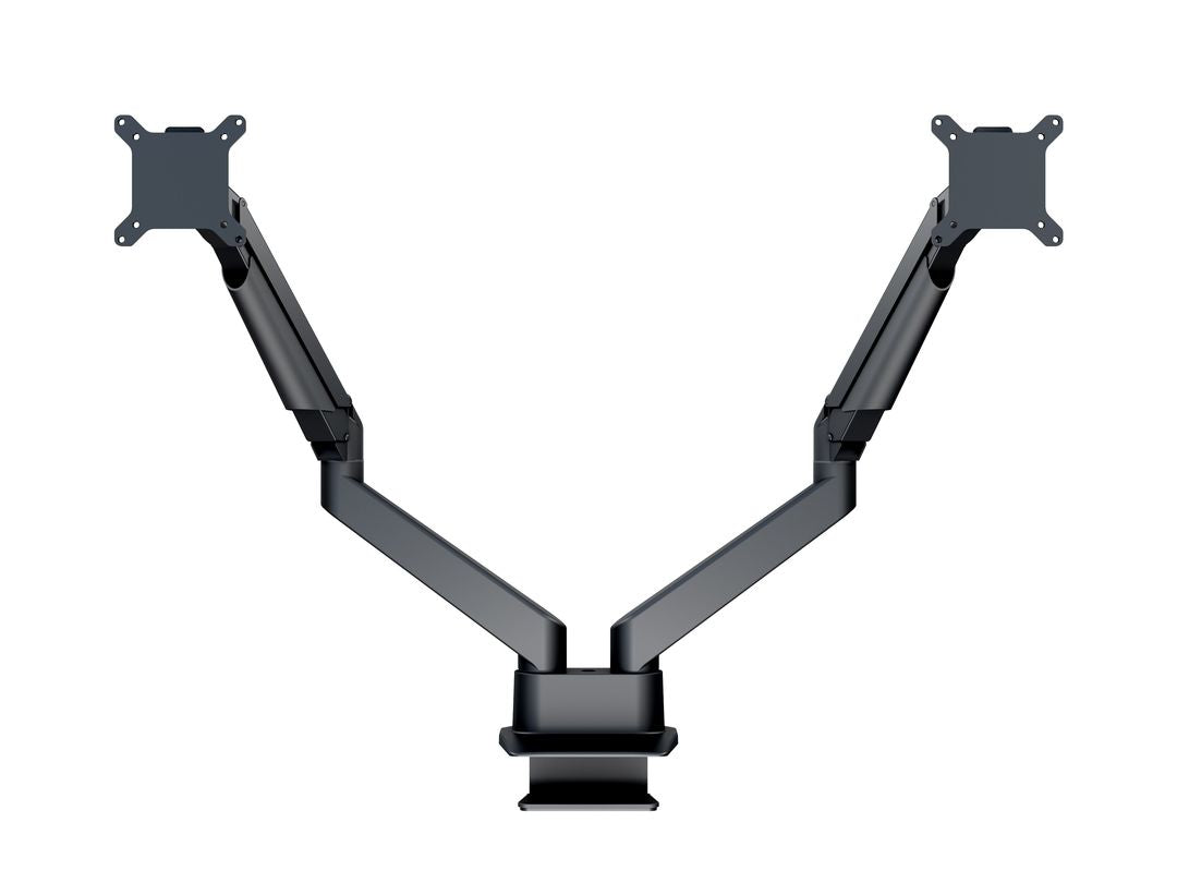 Multibrackets Tischständer Duo 3965 – Tischhalterung, Dual, bis 32", VESA 100 × 100 mm, 10 kg, Drehbar, Schwarz
