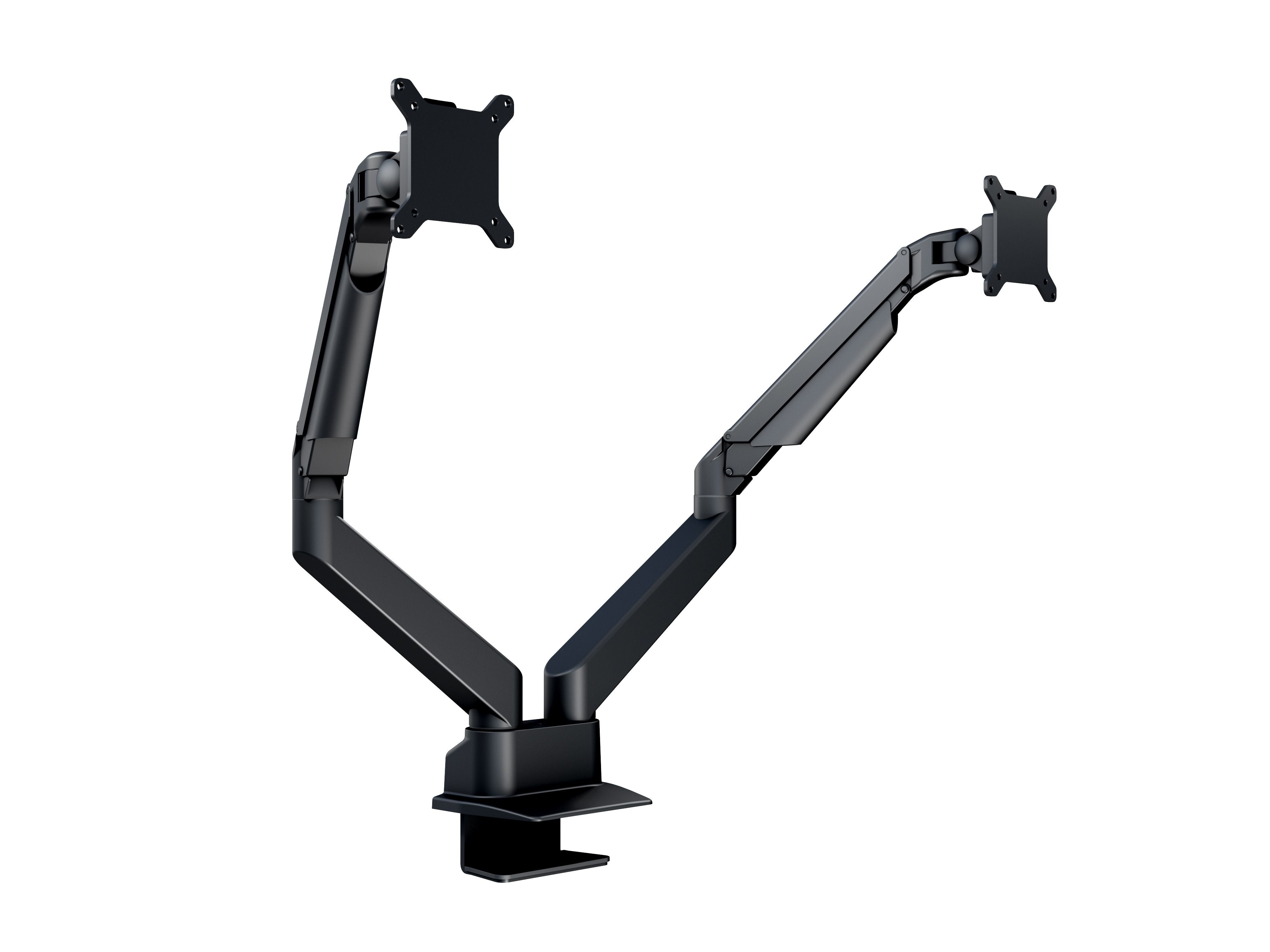 Multibrackets Tischständer Duo 3965 – Tischhalterung, Dual, bis 32", VESA 100 × 100 mm, 10 kg, Drehbar, Schwarz
