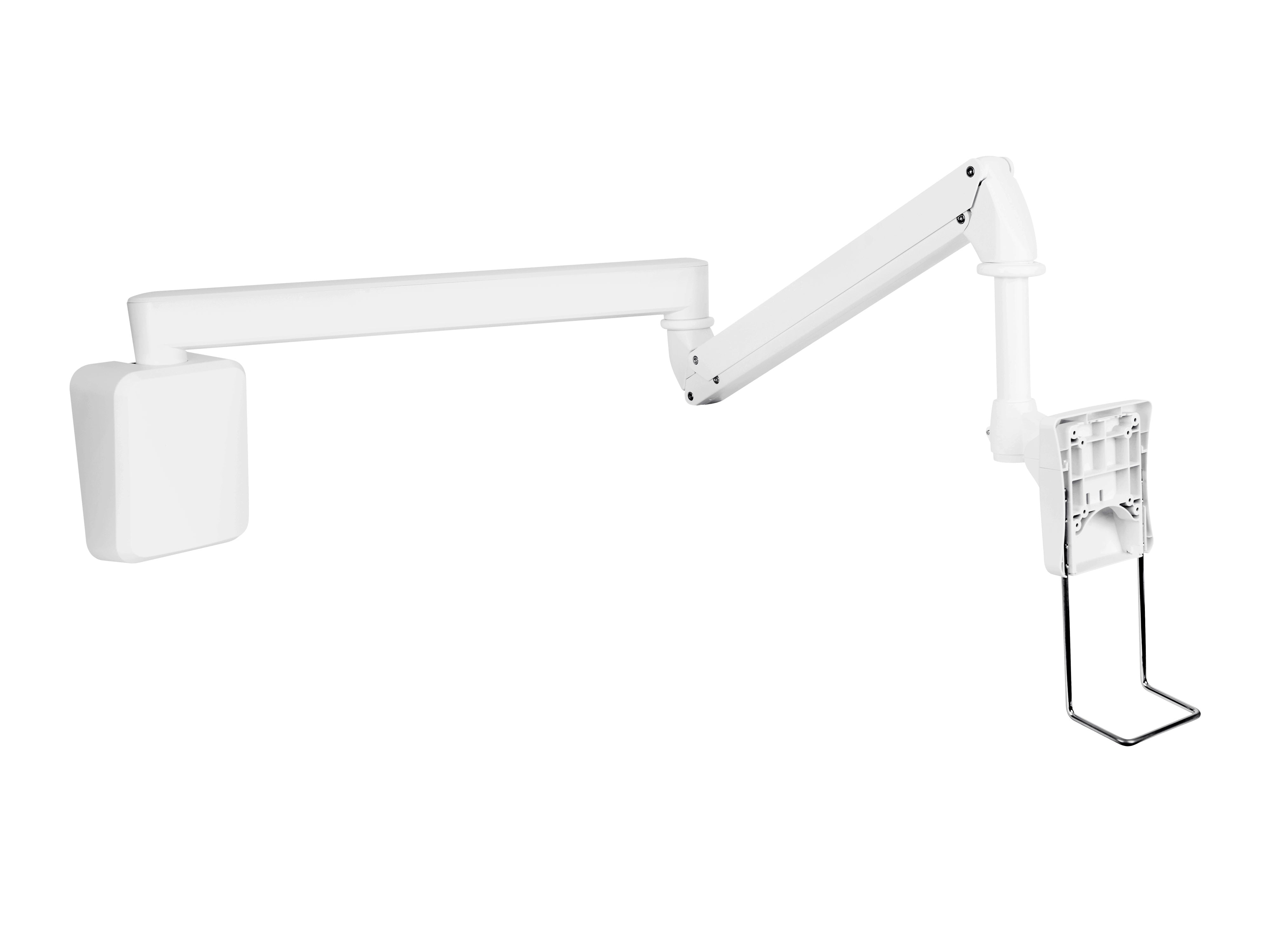 Multibrackets Monitorarm – bis 17", VESA 75 × 75 mm, 6,5 kg, neigbar, höhenverstellbar, weiss