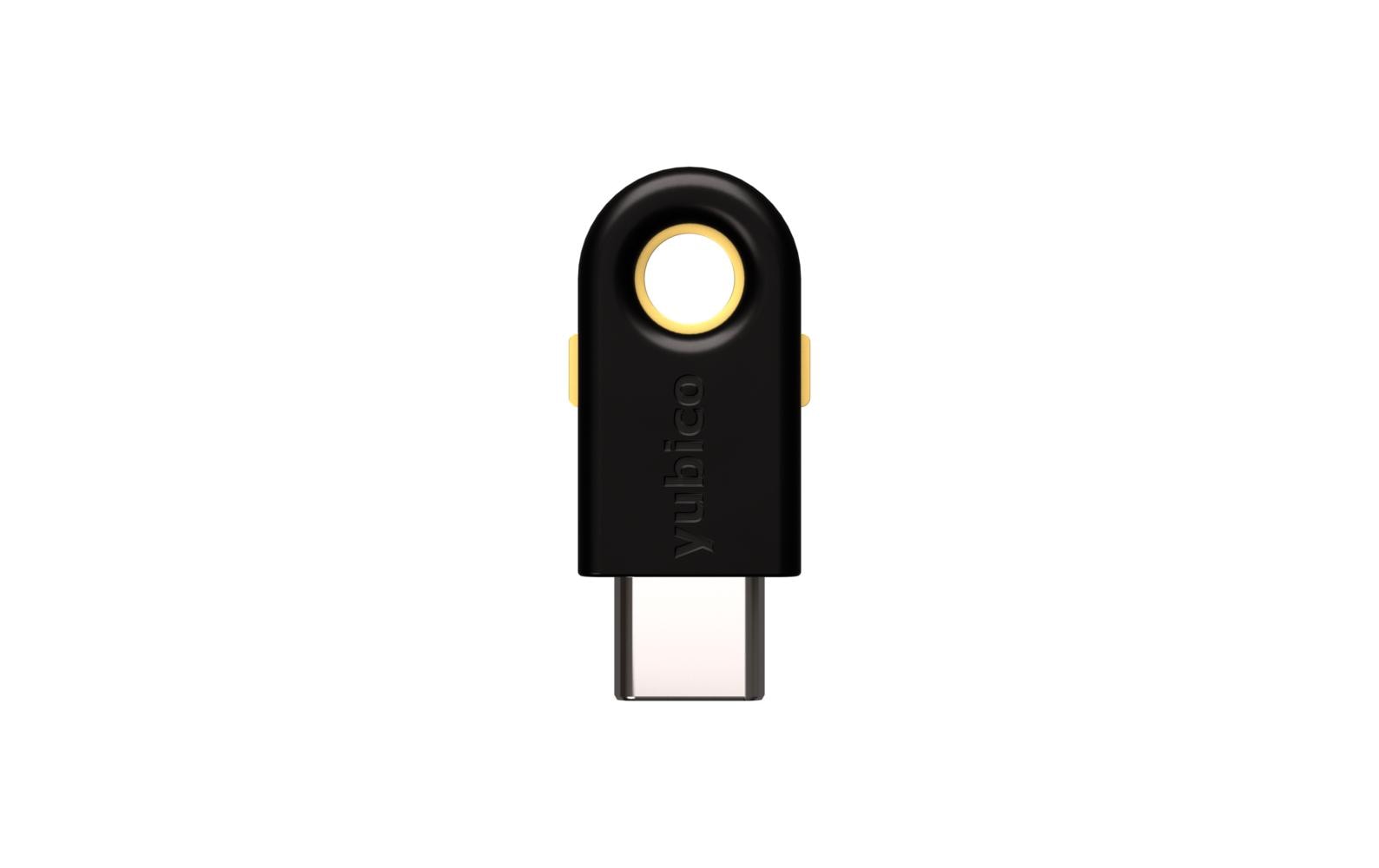 Yubico FIDO-HID-Gerät YubiKey 5C FIPS – für Windows, macOS, Chrome OS u. a., schwarz, IP68