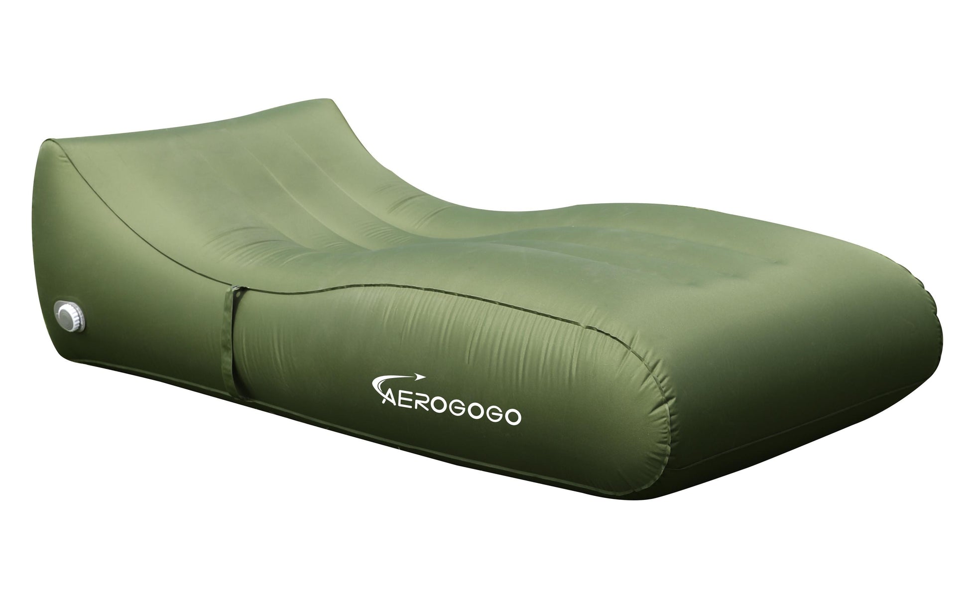 Aerogogo GIGA Lounger – B 80 × T 185 × H 50 cm – ABS, PVC, Dunkelgrün