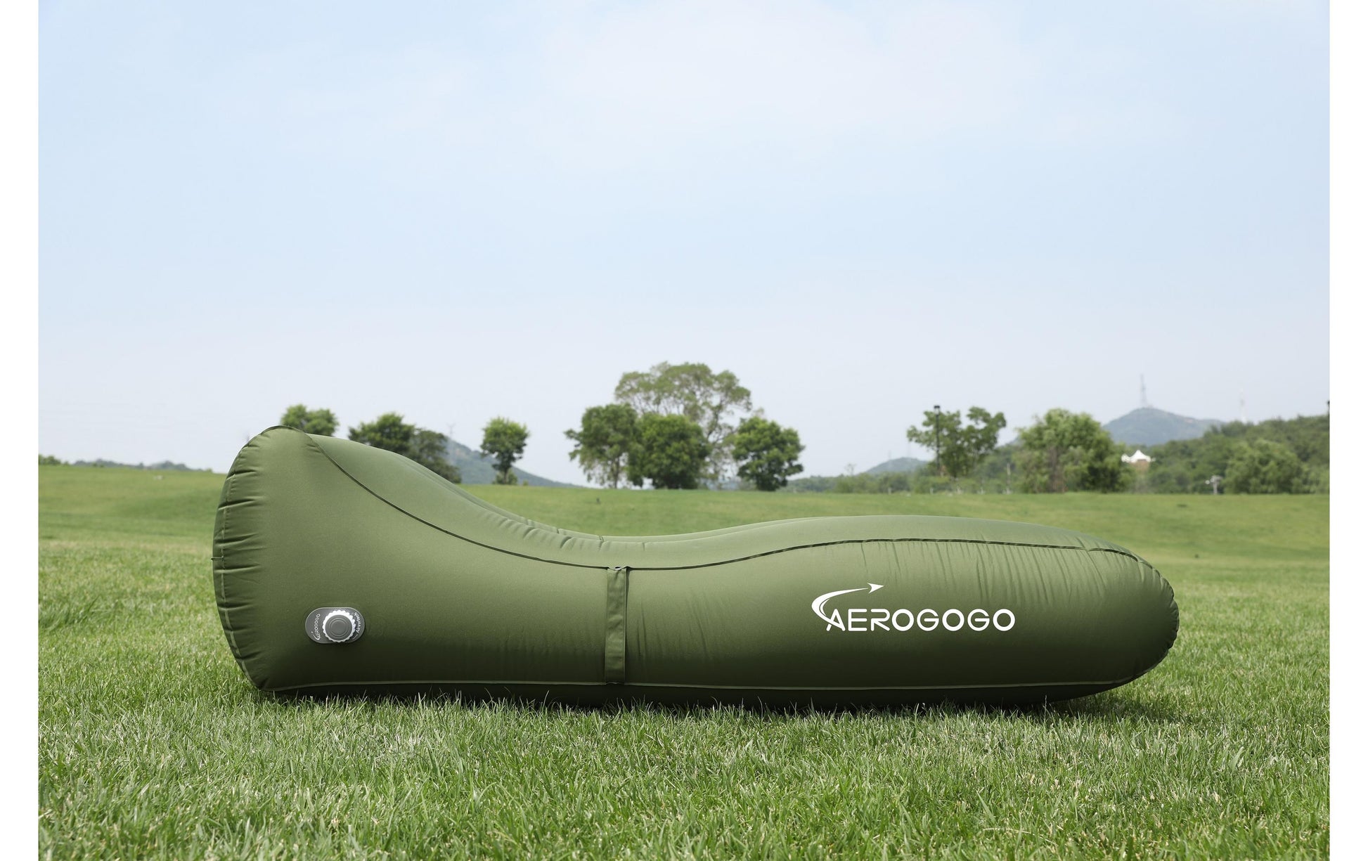 Aerogogo GIGA Lounger – B 80 × T 185 × H 50 cm – ABS, PVC, Dunkelgrün