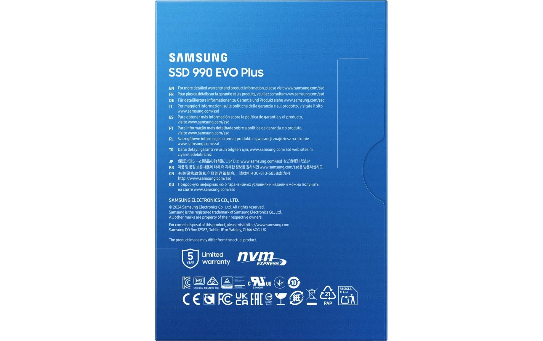 Samsung 990 EVO Plus – 4 TB M.2 2280 NVMe PCIe 4.0 SSD – 7250/6300 MB/s
