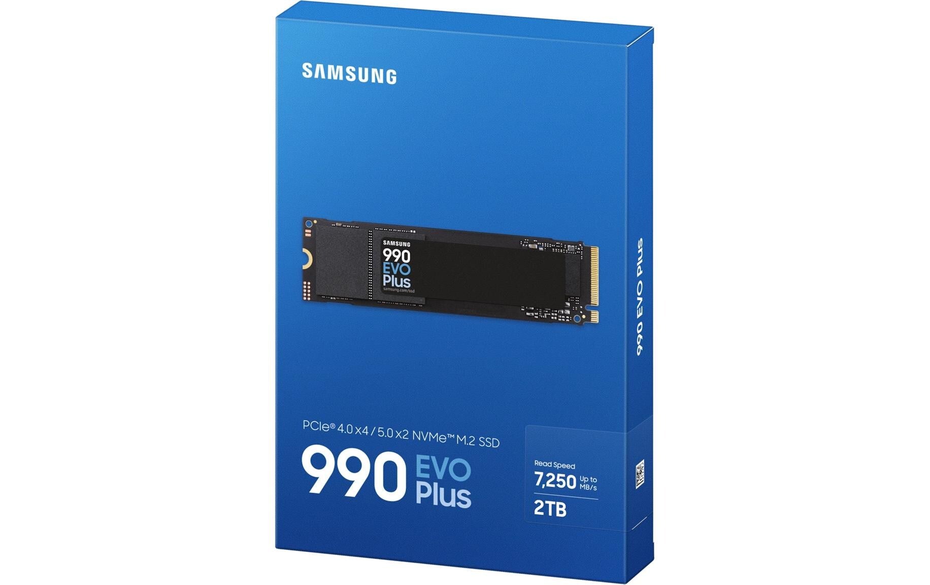 Samsung 990 EVO Plus 2 TB – M.2 2280 NVMe PCIe 4.0 – 7'150 MB/s lesen, 6'300 MB/s schreiben