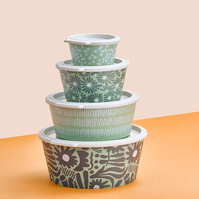Koziol Dip-Schale – 250 ml, Ø 11 cm, Kunststoff (Recycling), Grün, mit Deckel, spülmaschinenfest