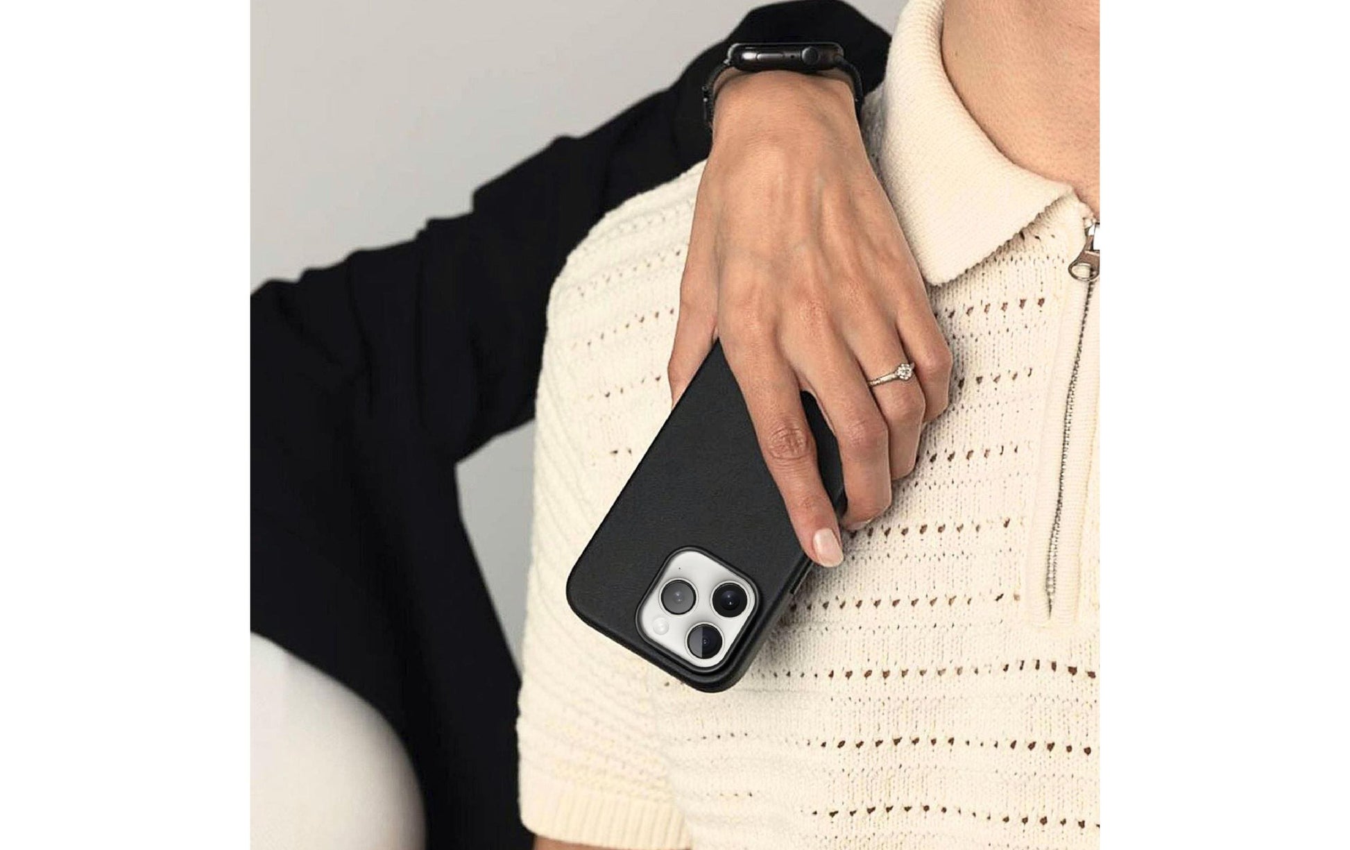 Vonmählen Backcover – für Apple iPhone 16, MagSafe, Leder, Schwarz
