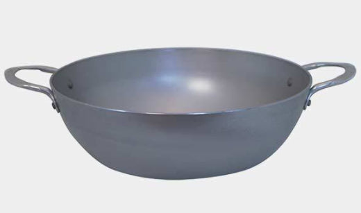 de Buyer Fonduepfanne Mineral B Element – Ø 28 cm, Edelstahl, für Induktion, Gas, Glaskeramik und mehr