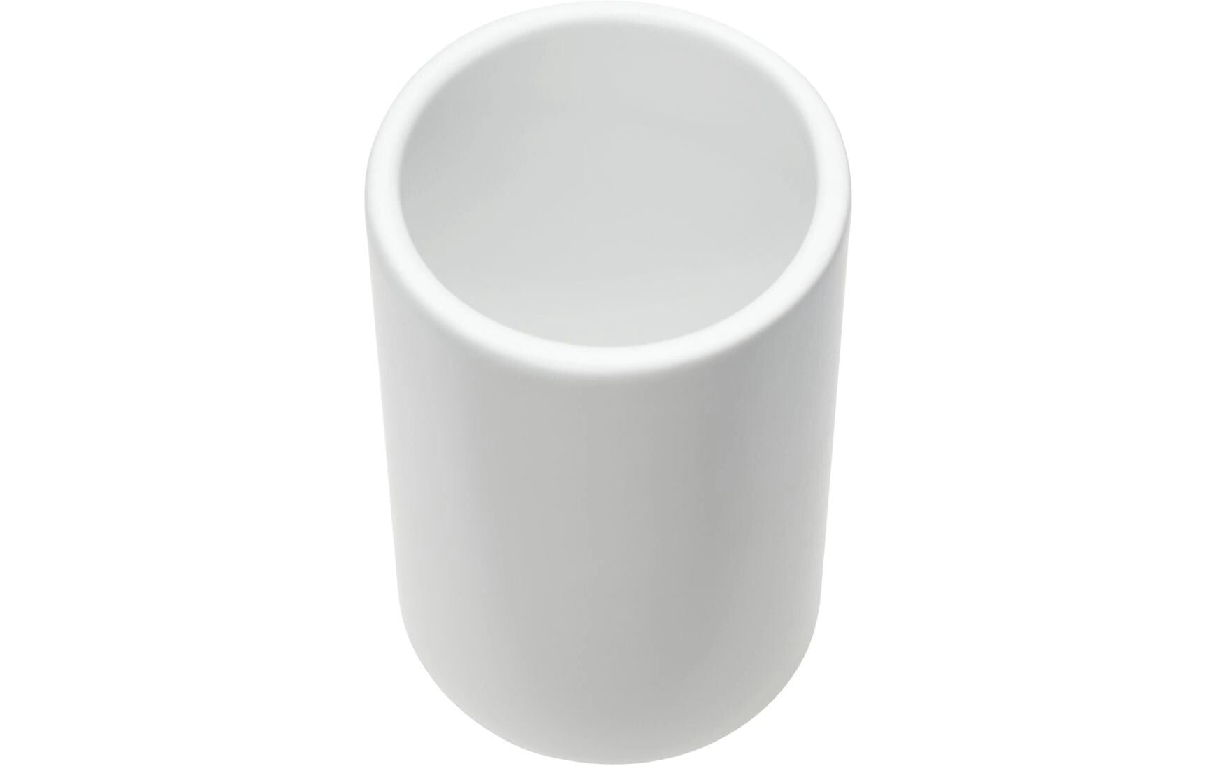 Diaqua Zahnputzbecher Zylo – Ø7,2×11 cm, Keramik, Weiss matt