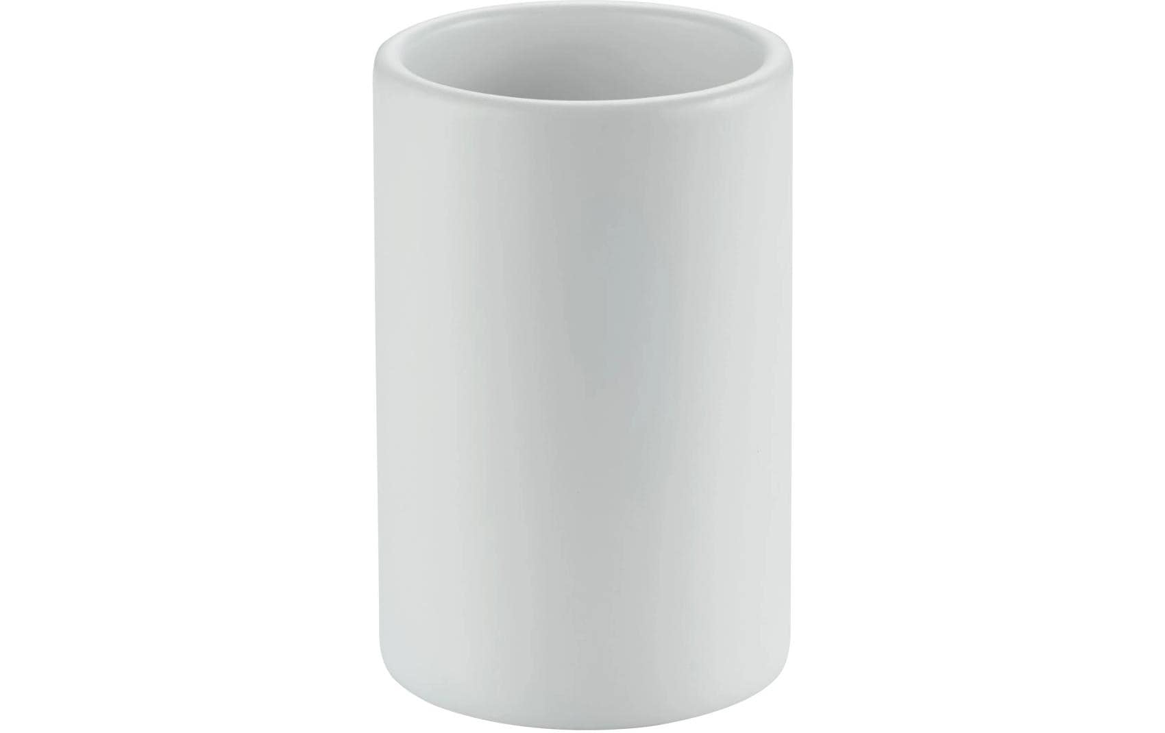 Diaqua Zahnputzbecher Zylo – Ø7,2×11 cm, Keramik, Weiss matt
