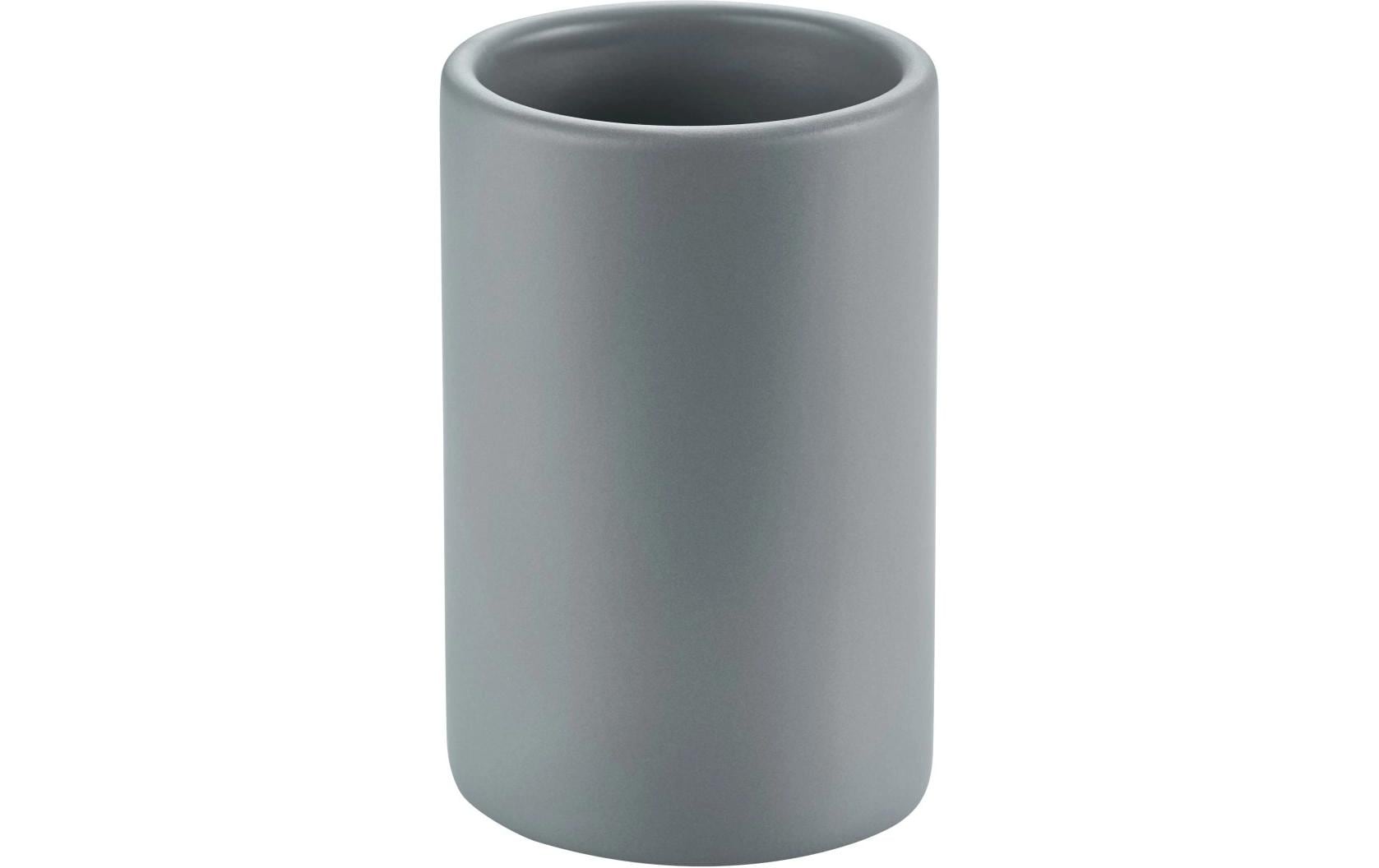 Diaqua Zahnputzbecher Zylo – Ø7,2×11 cm, Keramik, Grau