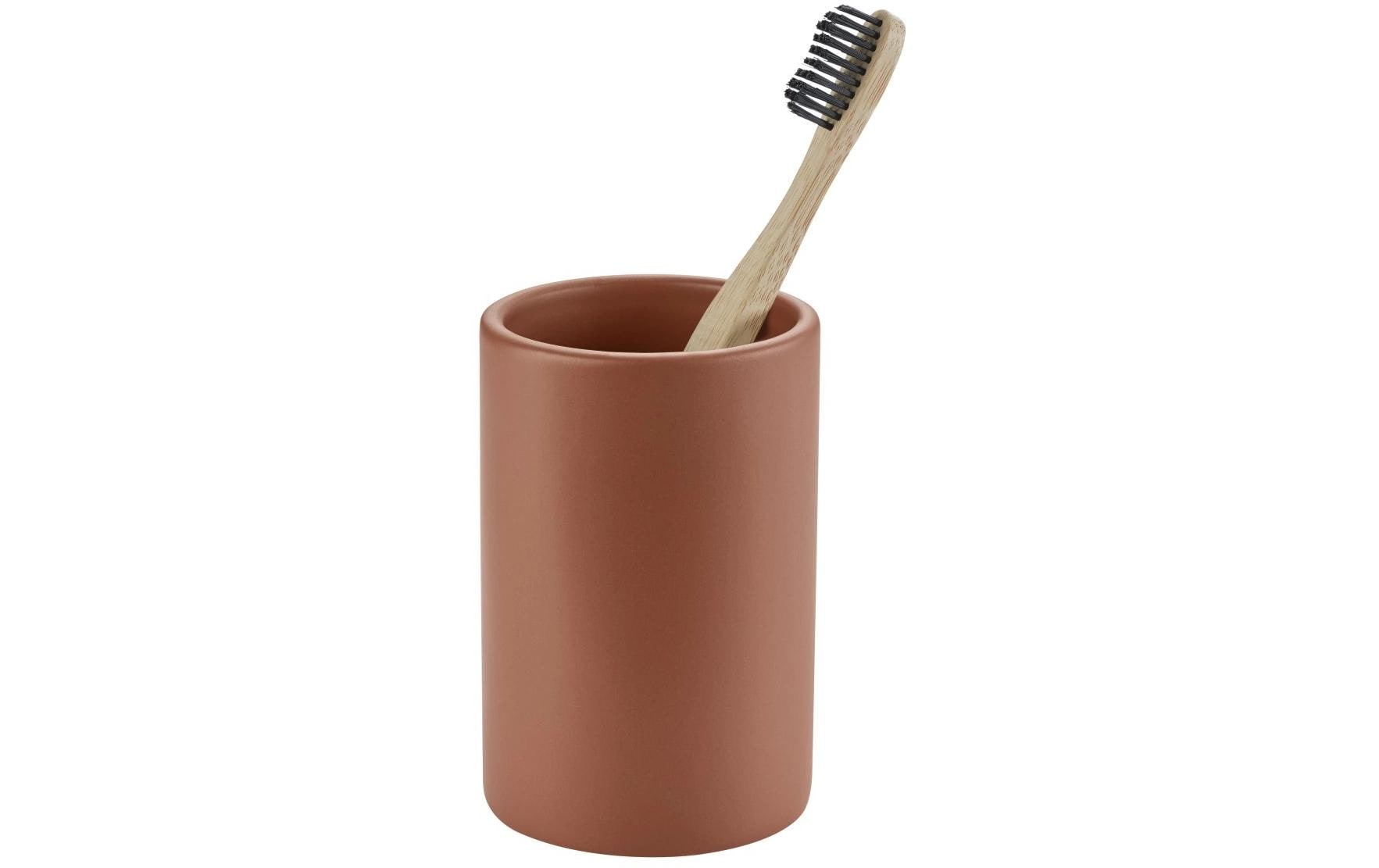 Diaqua Zahnputzbecher Zylo – Keramik, matt, Ø7,2×11 cm, Terracotta