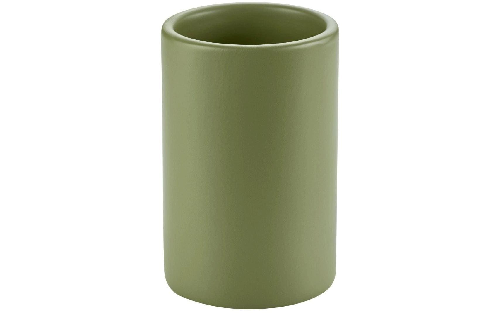 Diaqua Zahnputzbecher Zylo – Ø7,2×11 cm, Keramik, Olivgrün