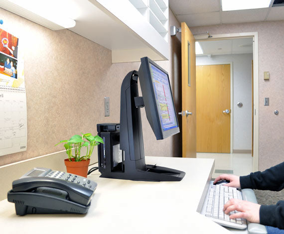 Ergotron Neo-Flex All In One SC – Tischhalterung, Standfuss, bis 24", VESA MIS-D, höhenverstellbar, neigbar