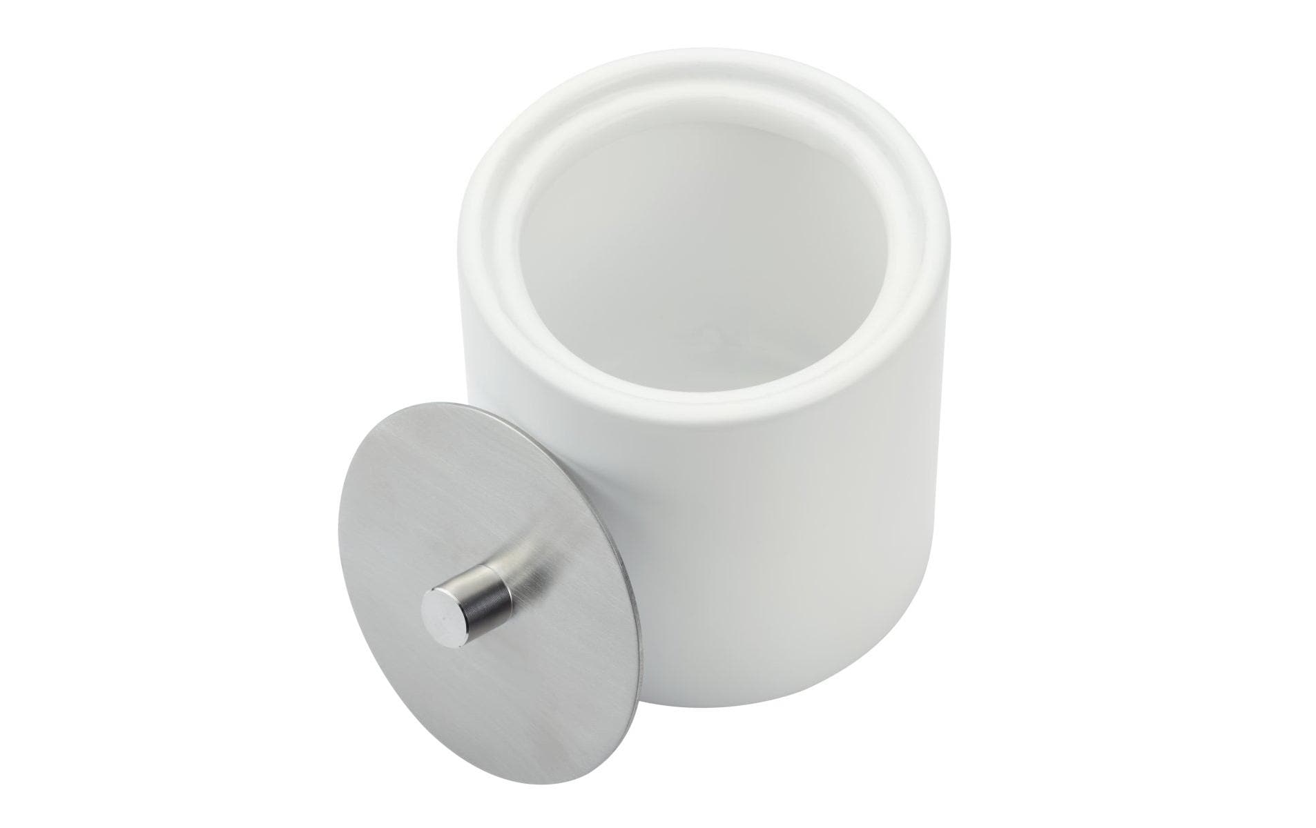 Diaqua Aufbewahrungsbox Zylo – Keramik/Metall, Ø10,7×12 cm, Weiss