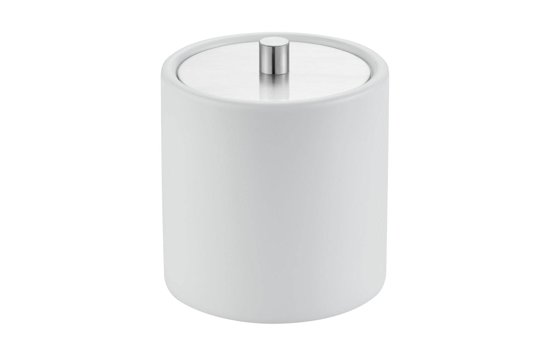 Diaqua Aufbewahrungsbox Zylo – Keramik/Metall, Ø10,7×12 cm, Weiss