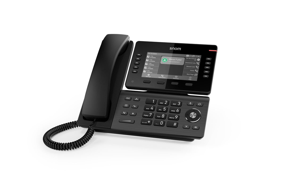 Snom D815W – WLAN-Telefon (Handgerät), WLAN (IEEE 802.11ac), PoE, Schwarz