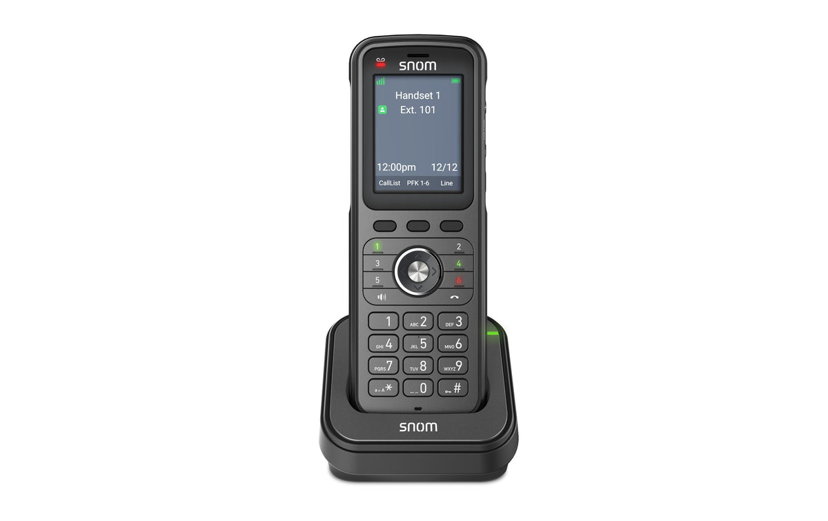 Snom M56 – WLAN-Telefon (Handgerät), mit Ladeschale, DECT, Bluetooth, Schwarz