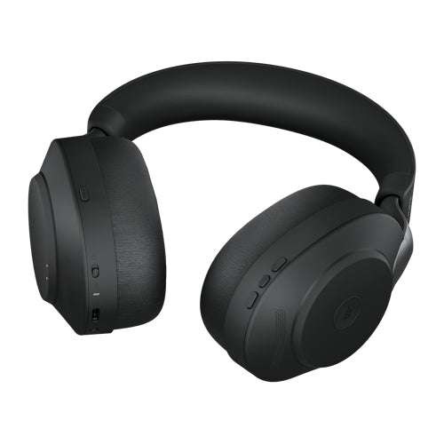 Jabra Evolve2 85 Office-Headset – On-Ear, Stereo, BT, ANC, UC-optimiert, mit USB-A-Dongle, Schwarz