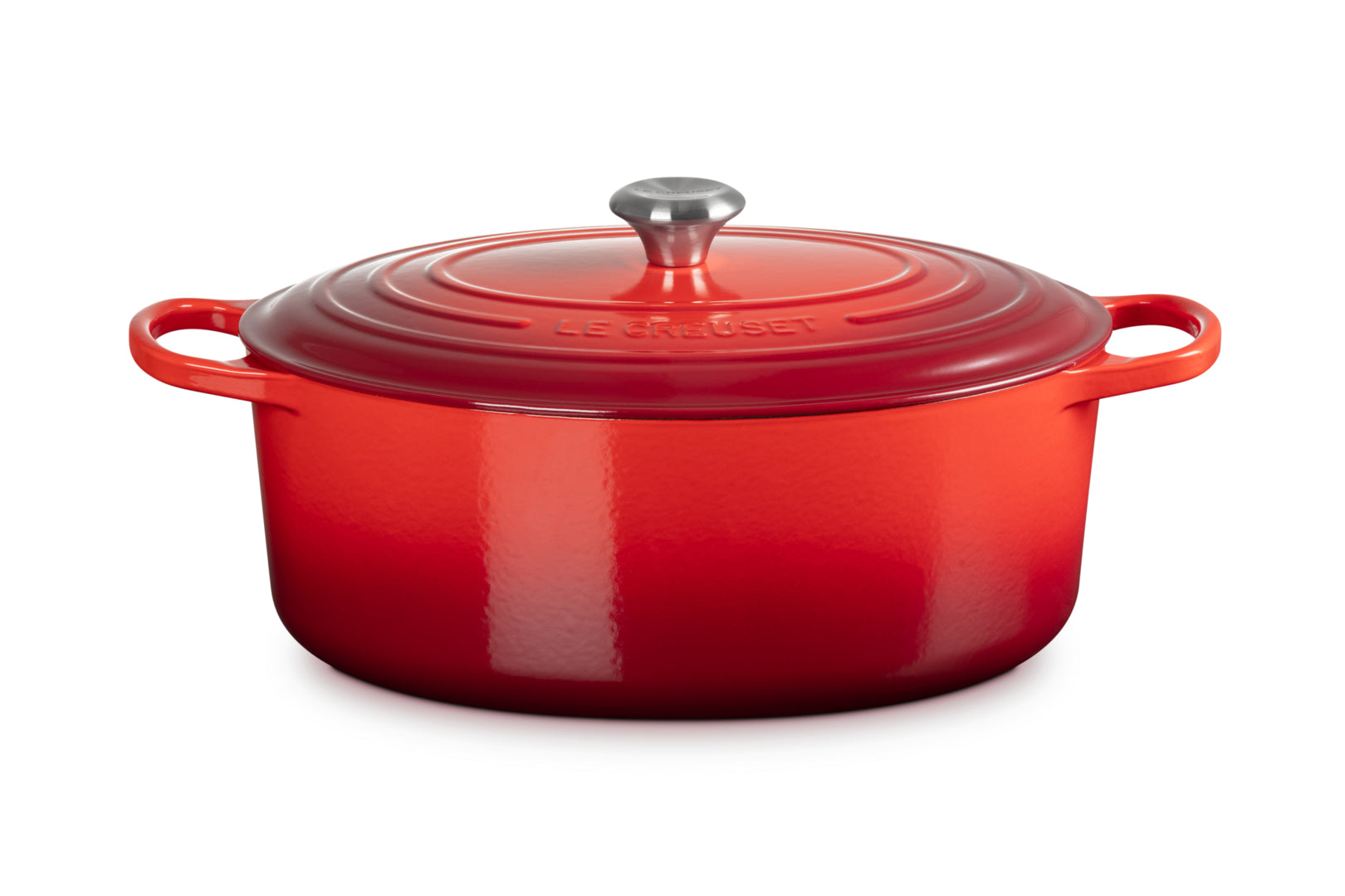 Le Creuset Kochtopf Signature – 8,9 l, Gusseisen, Emaille, für Induktion, Gas, Glaskeramik u. a., Rot