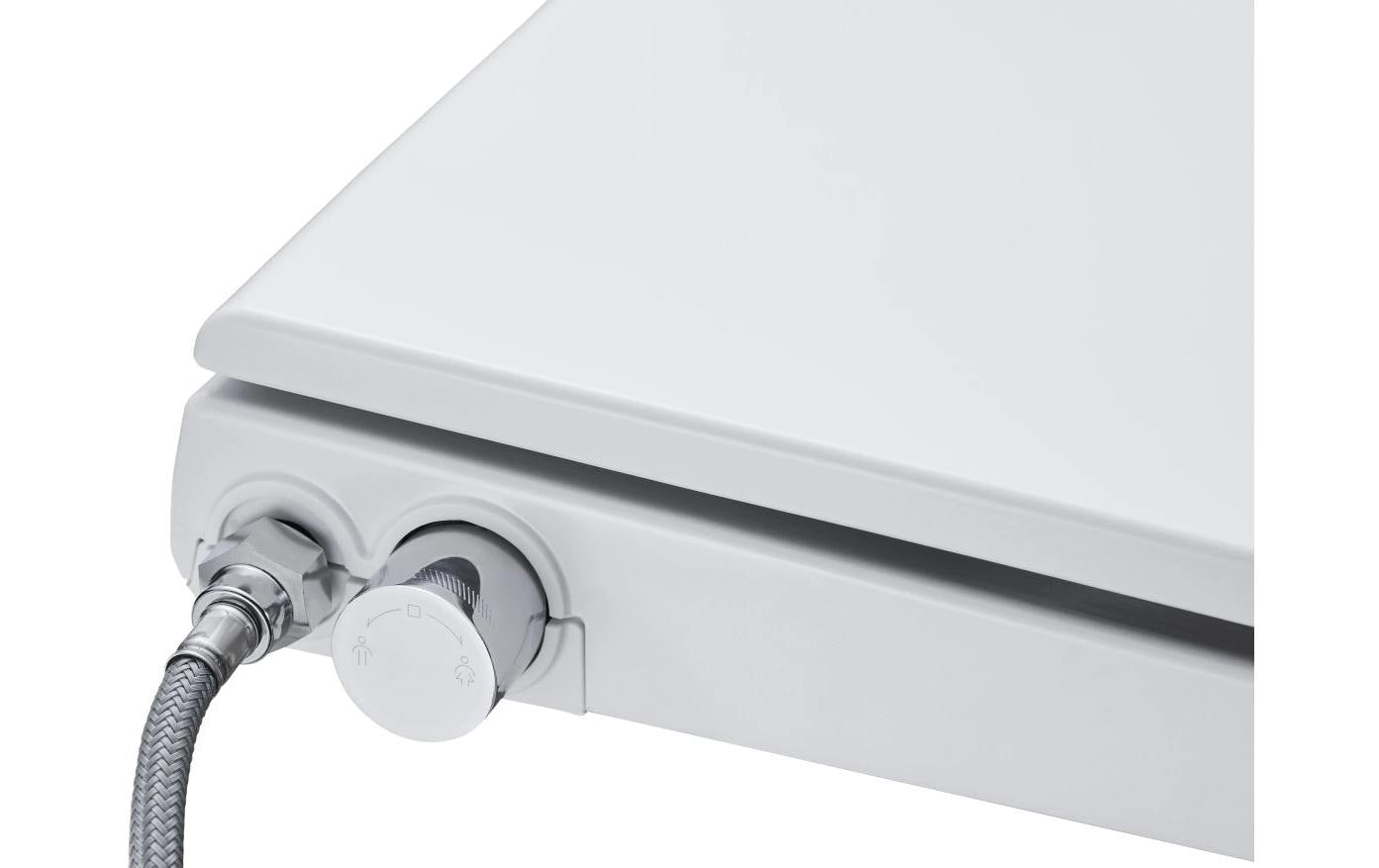 Diaqua Toilettensitz – Duroplast, weiss, verlängert, mit Deckel, Soft-Close, 42–48,3 × 37 cm