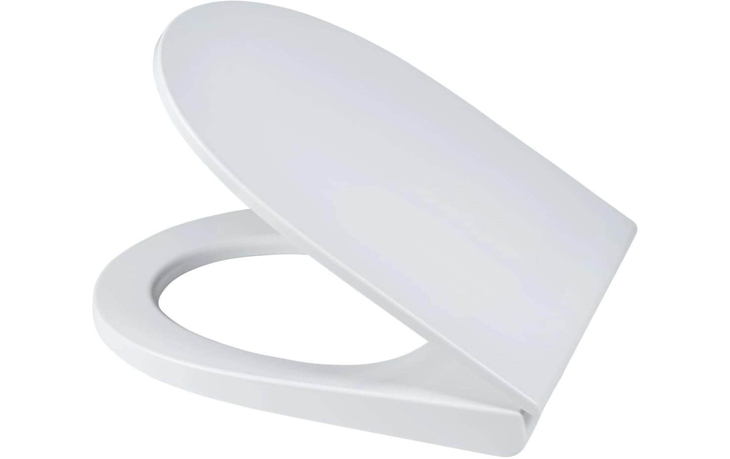 Diaqua Toilettensitz – Duroplast, weiss, verlängert, mit Deckel, Soft-Close, 42–48,3 × 37 cm