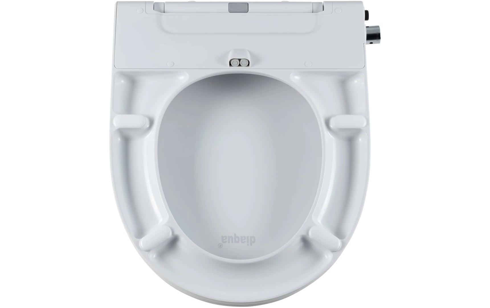 Diaqua Toilettensitz – Duroplast, weiss, verlängert, mit Deckel, Soft-Close, 42–48,3 × 37 cm