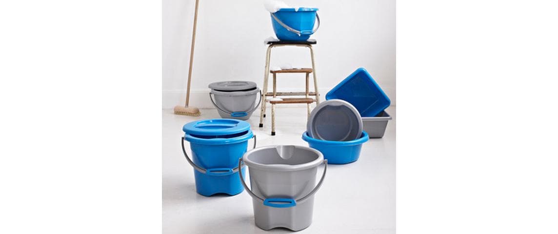 Sigma home Putzeimer Water-Line – 14 l – Kunststoff – Blau – 41,5 × 41,5 × 23,5 cm