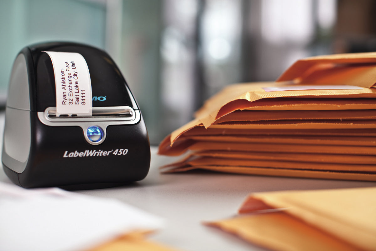 DYMO LabelWriter 450 Turbo – Etikettendrucker, Thermodirekt, USB, 600 dpi, für LabelWriter-Etiketten bis 60 mm