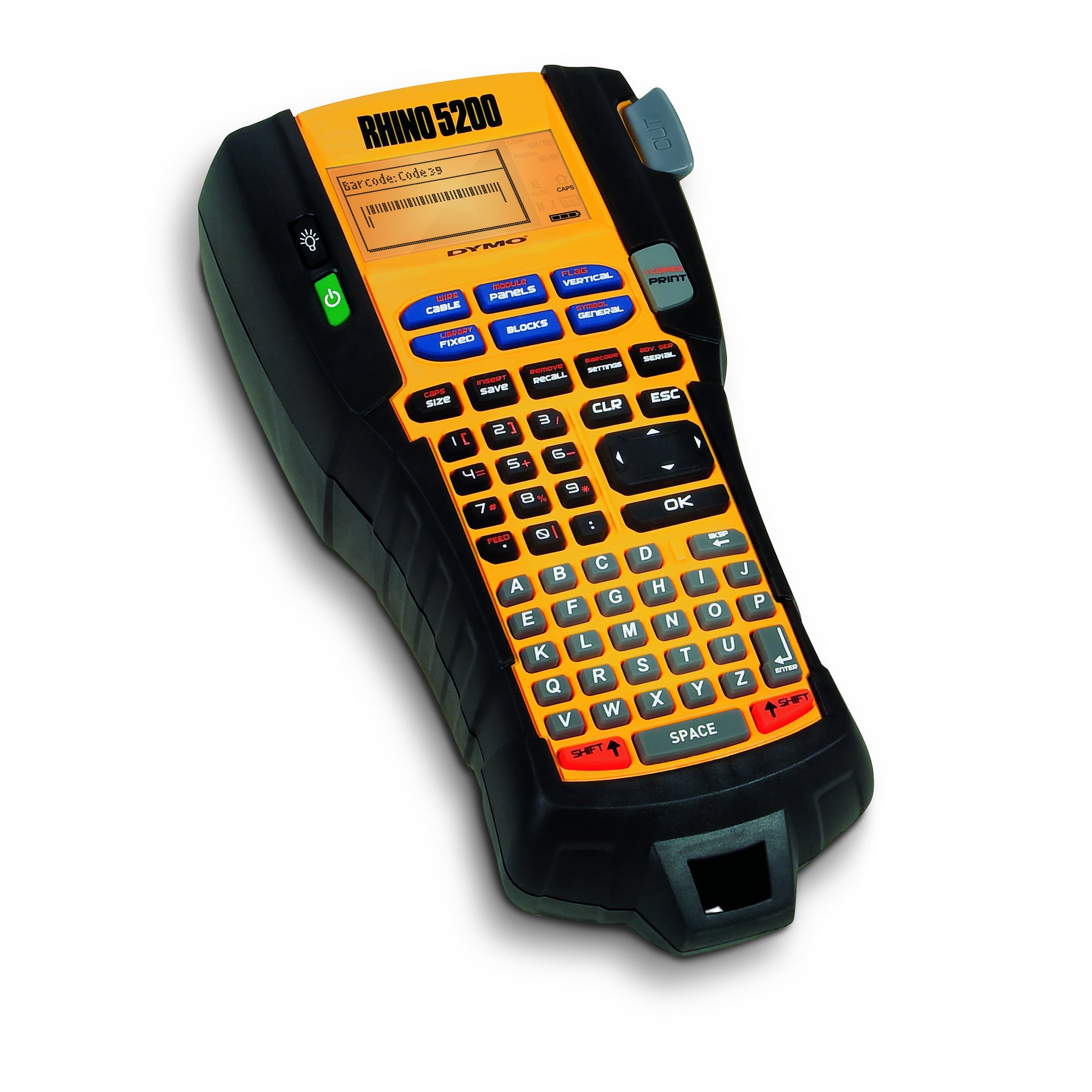 DYMO LabelManager Rhino 5200 – Beschriftungsgerät, für Bänder bis 19 mm, Auto-Cutter, 180 dpi, 10 mm/s