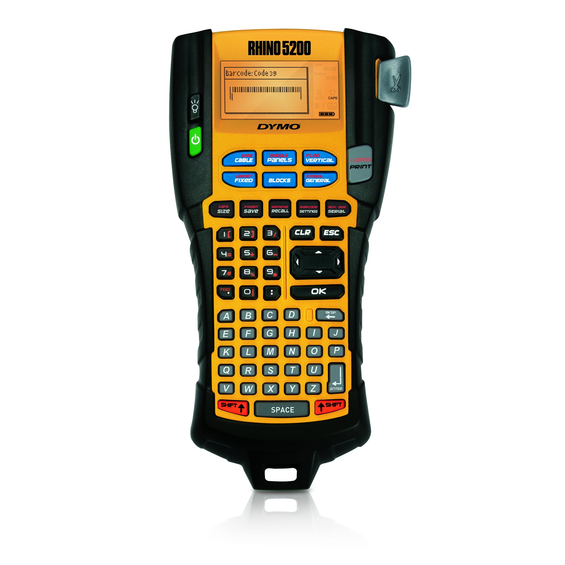 DYMO LabelManager Rhino 5200 – Beschriftungsgerät, für Bänder bis 19 mm, Auto-Cutter, 180 dpi, 10 mm/s