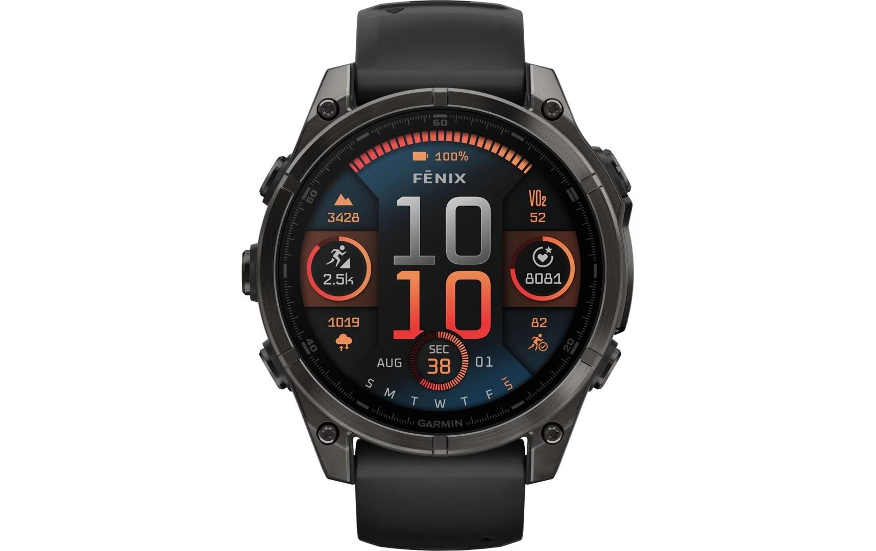 Garmin Fenix 8 – GPS-Smartwatch – 47 mm, 1,4", GPS, WLAN, AMOLED, Saphirglas, 100 m, Schwarz/Dunkelgrau