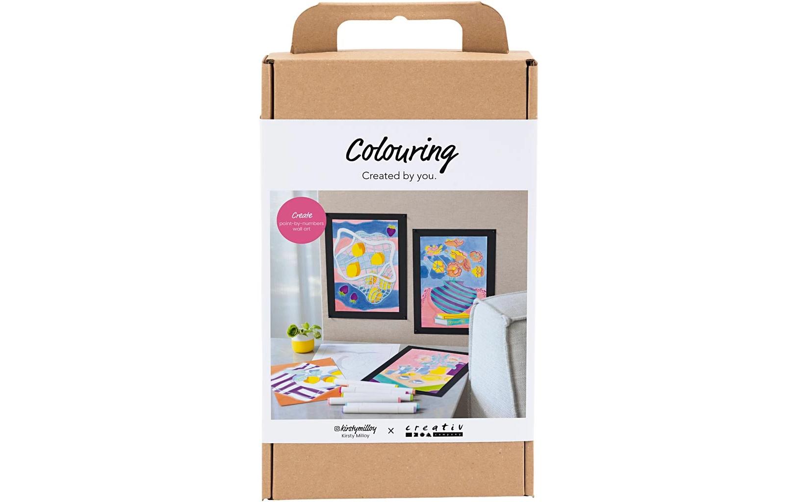 Creativ Company Malen-nach-Zahlen-Set – mit Zeichenmarker und Markerpapier – ab 3 Jahren