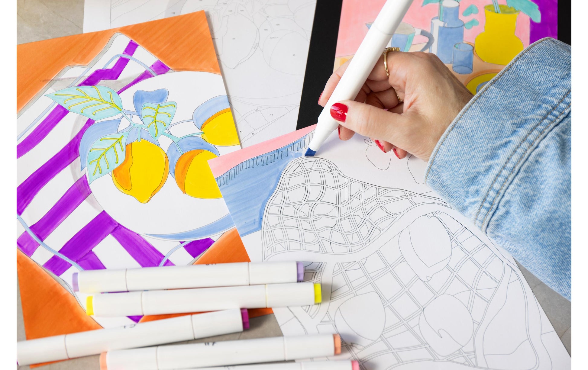 Creativ Company Malen-nach-Zahlen-Set – mit Zeichenmarker und Markerpapier – ab 3 Jahren