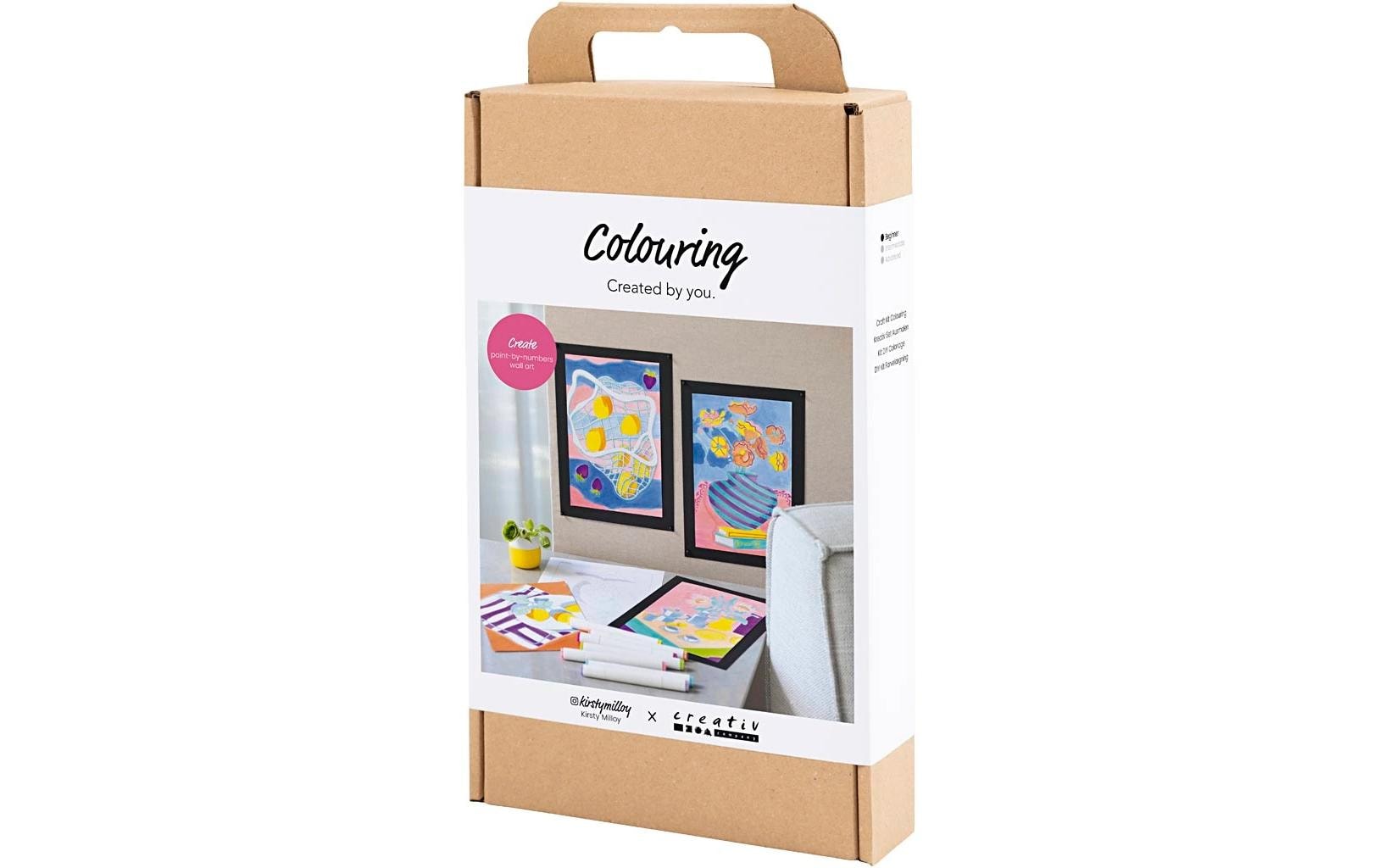 Creativ Company Malen-nach-Zahlen-Set – mit Zeichenmarker und Markerpapier – ab 3 Jahren
