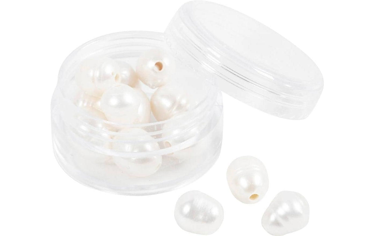 Creativ Company Perlenset – Perlmutt – Ø 9 mm, Loch 2 mm – 13 Stk.