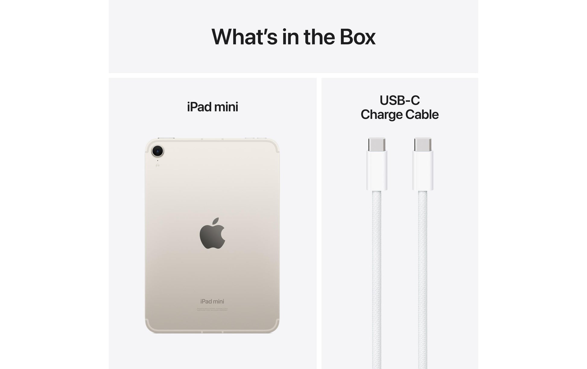 Apple iPad Mini – 8,3", 256 GB, WLAN + 5G, iPadOS, Polarstern, 2024